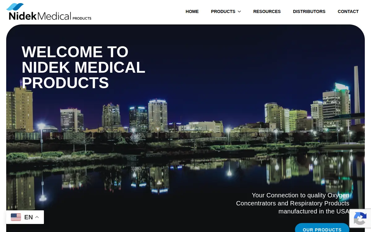 Homepage of Nidek Medical Products, INC.