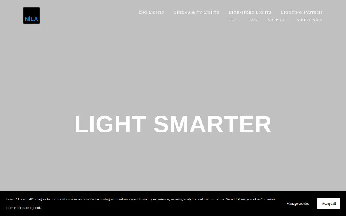 Homepage of Nila INC.