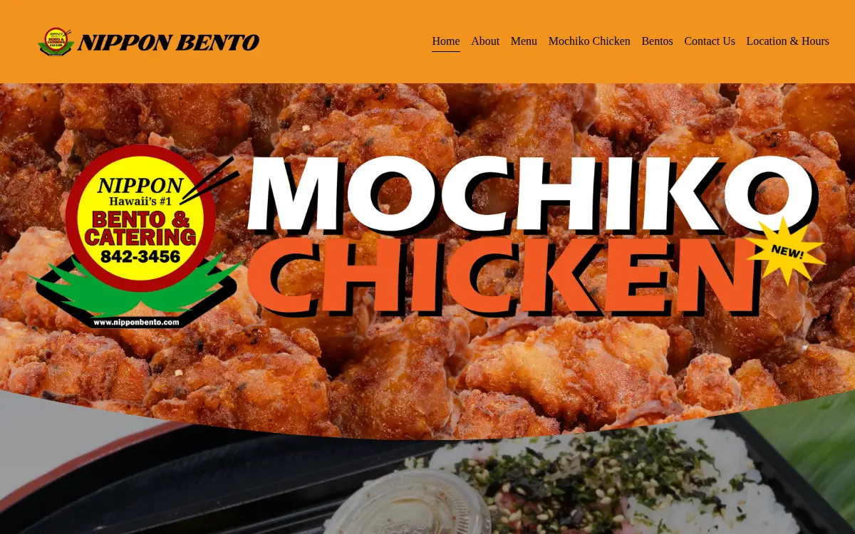 Homepage of Nippon Food Takeout & Catering, INC