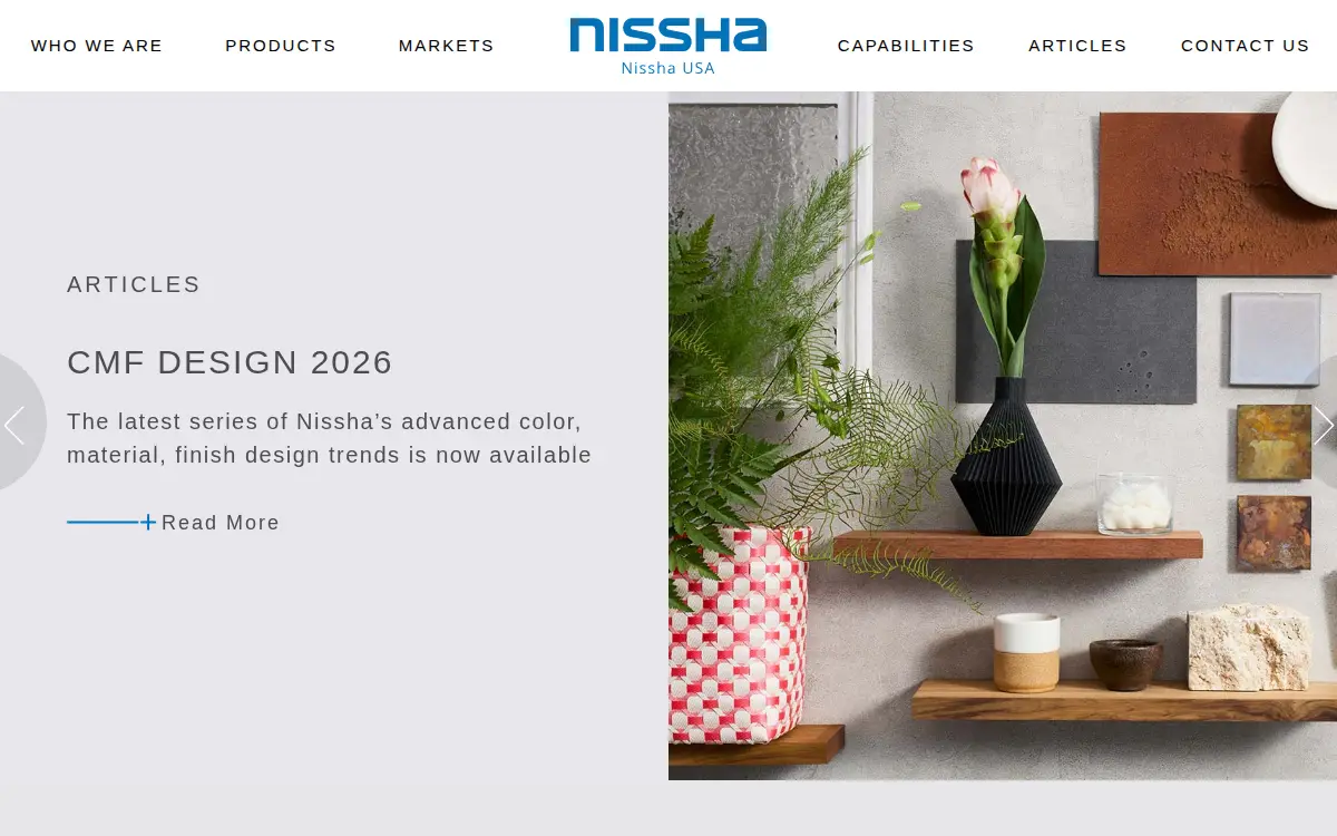 Homepage of Nissha USA INC