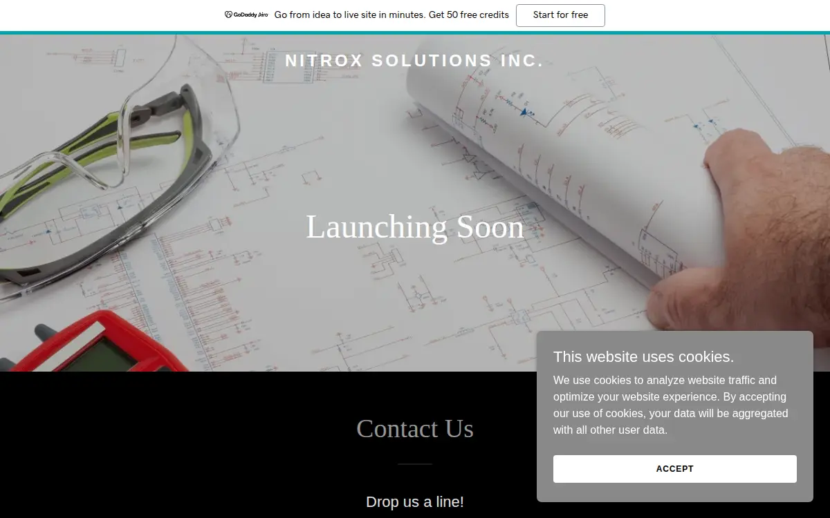 Homepage of Nitrox Solutions, INC