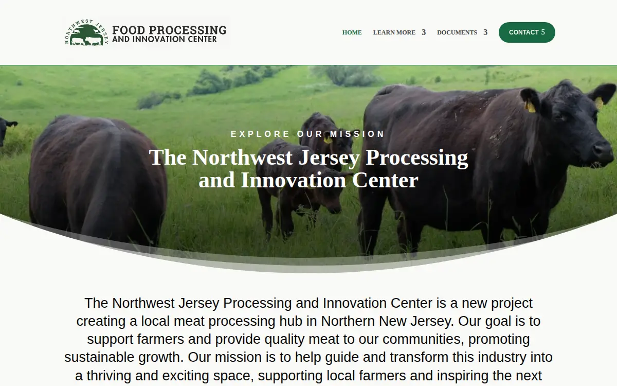 Homepage of Northwest Food Processing & Innovation Center a Nj Nonprofit Corporation