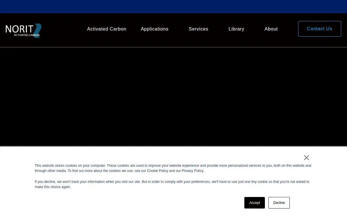 Homepage of Norit Americas, INC