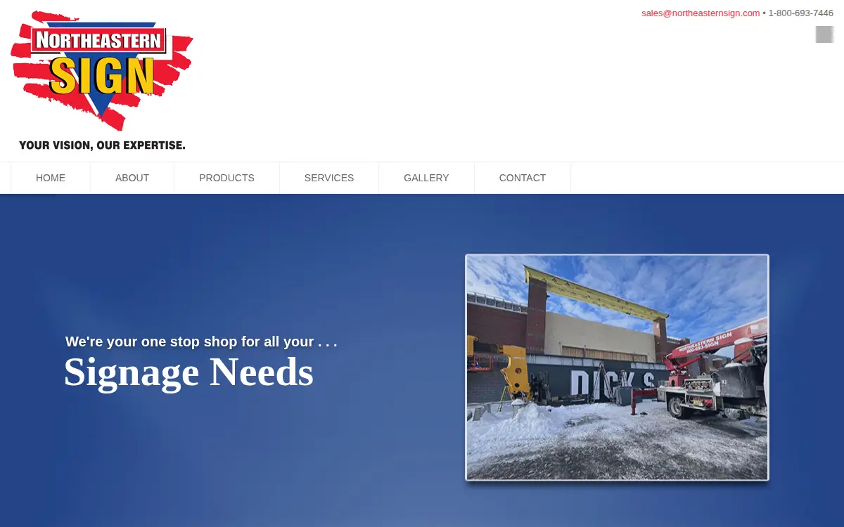 Homepage of Northeastern Sign Corporation