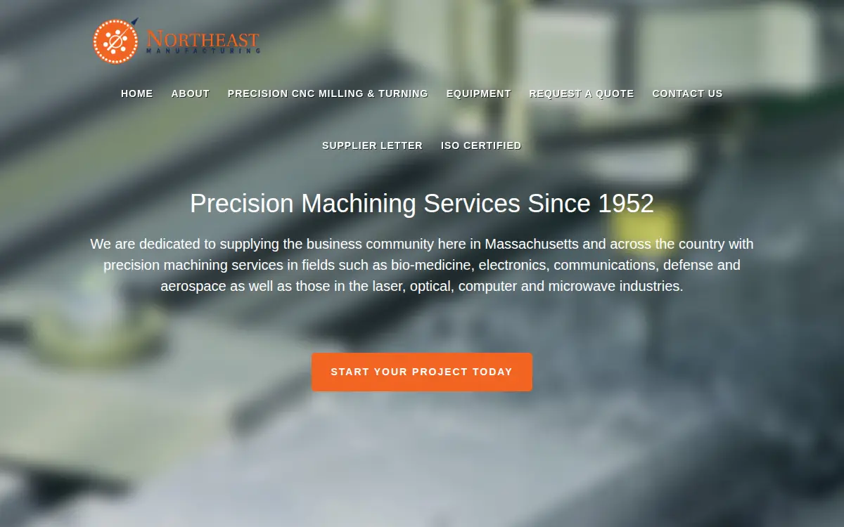 Homepage of Northeast Manufacturing Co., INC.