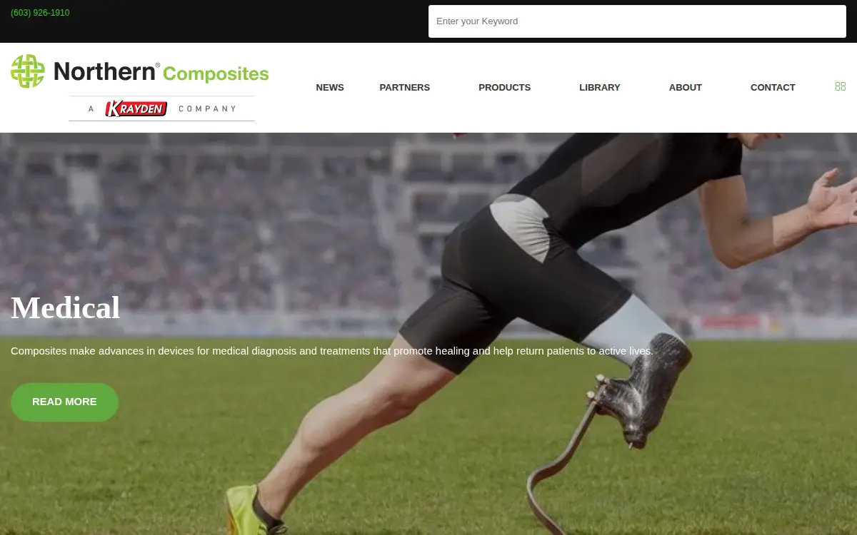 Homepage of Northern Composites LLC