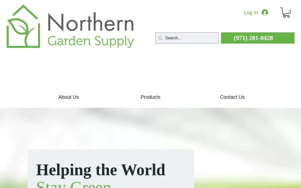 Homepage of Northern Garden Supply