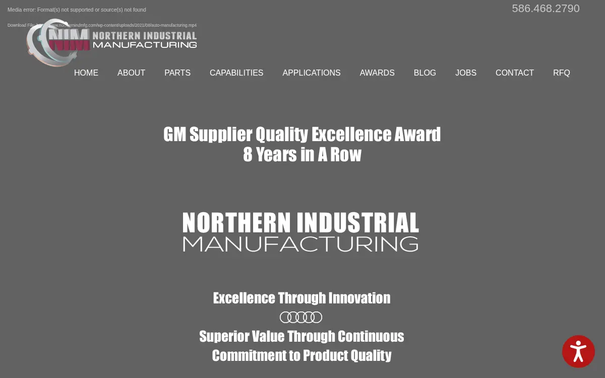 Homepage of Northern Industrial Mfg. CORP