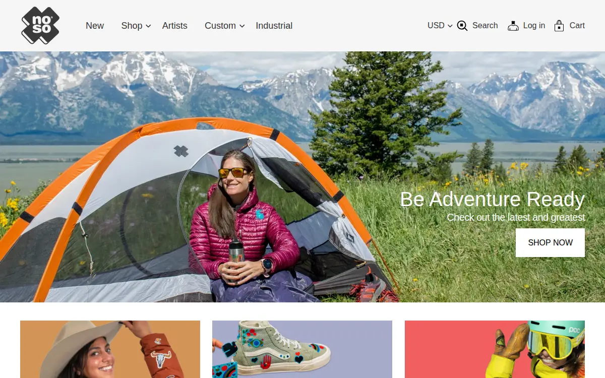 Homepage of Noso, LLC