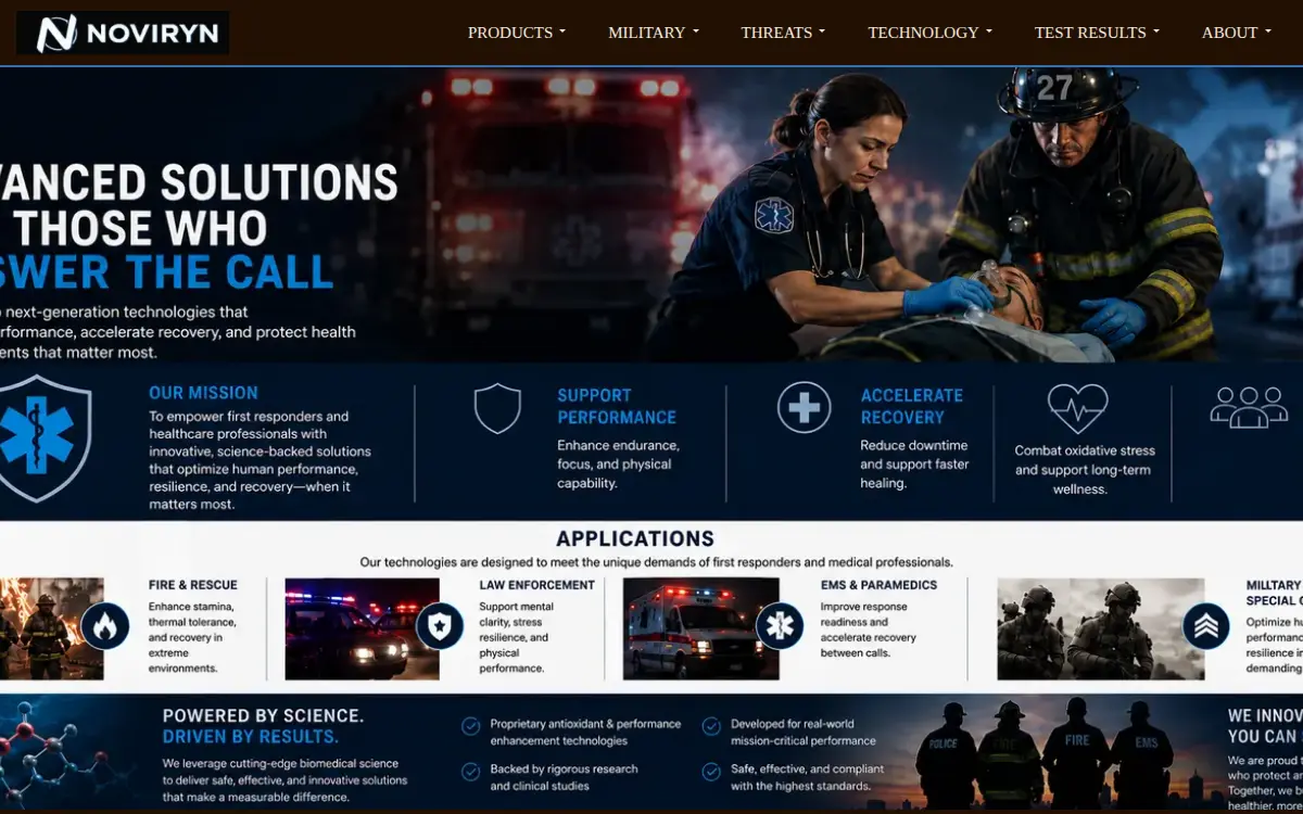 Homepage of Noviryn, INC