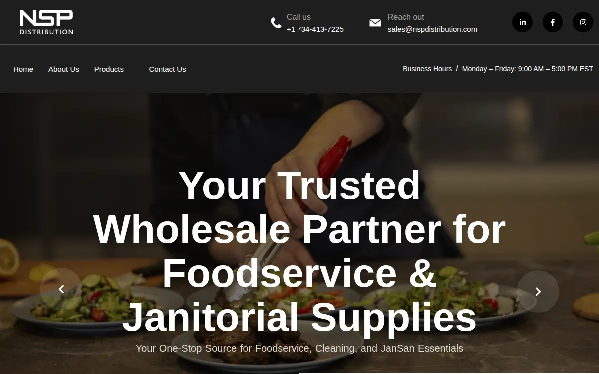 Homepage of Nsp Distribution LLC