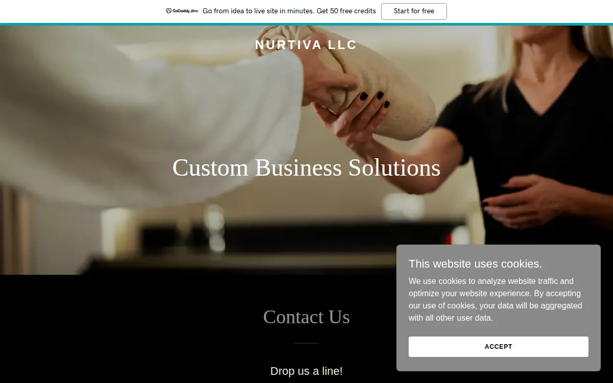 Homepage of Nurtiva LLC