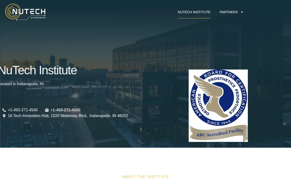 Homepage of Nutech Institute, LLC
