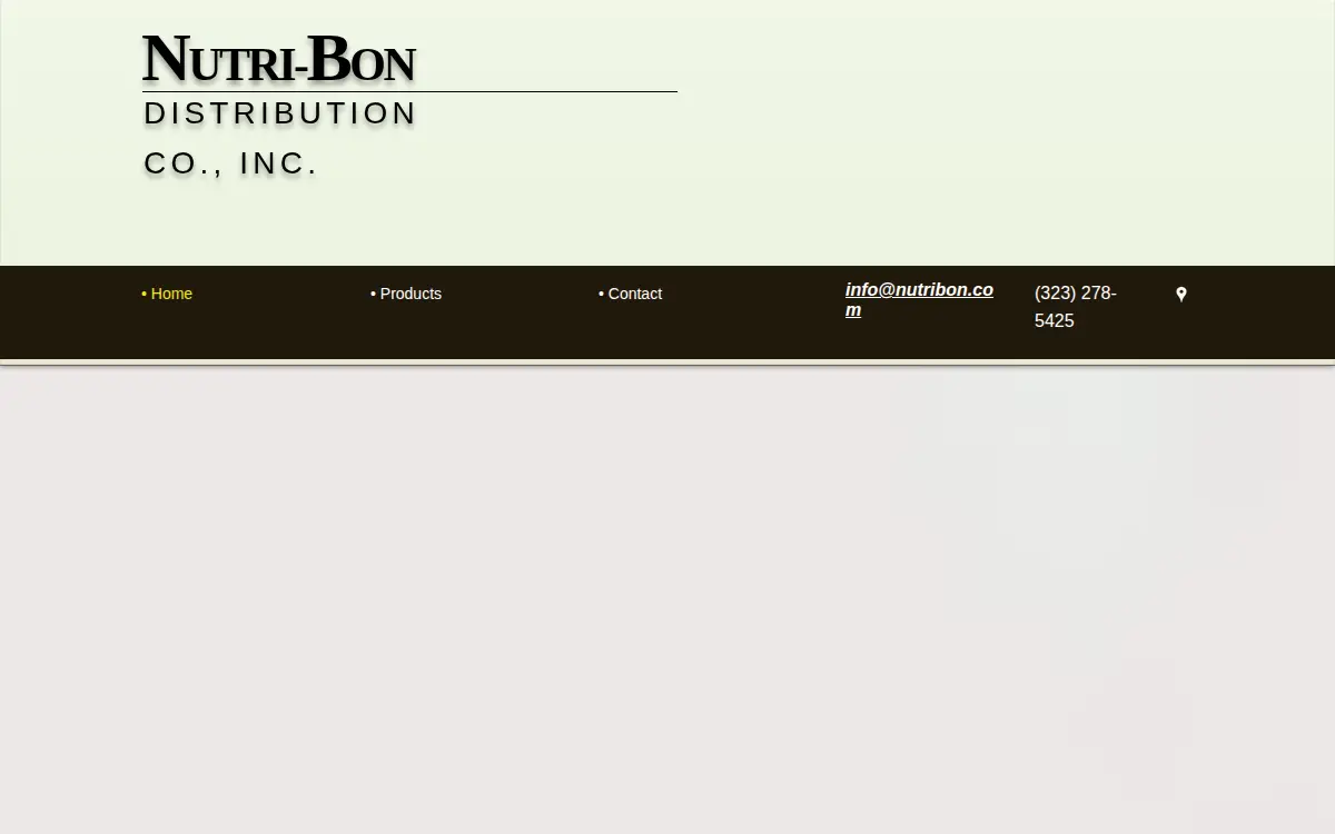 Homepage of Nutri-bon Distribution Company, INC.