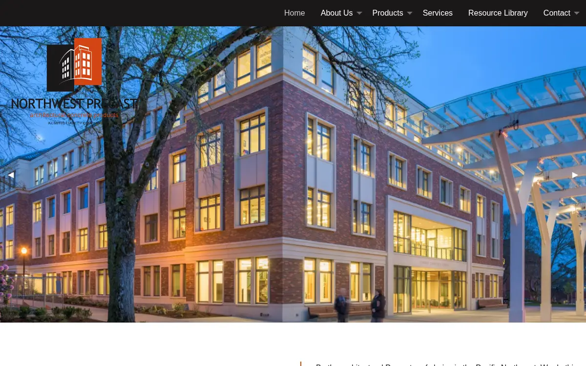 Homepage of Northwest Precast LLC
