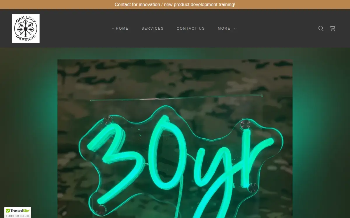 Homepage of Oak Leaf Defense LLC