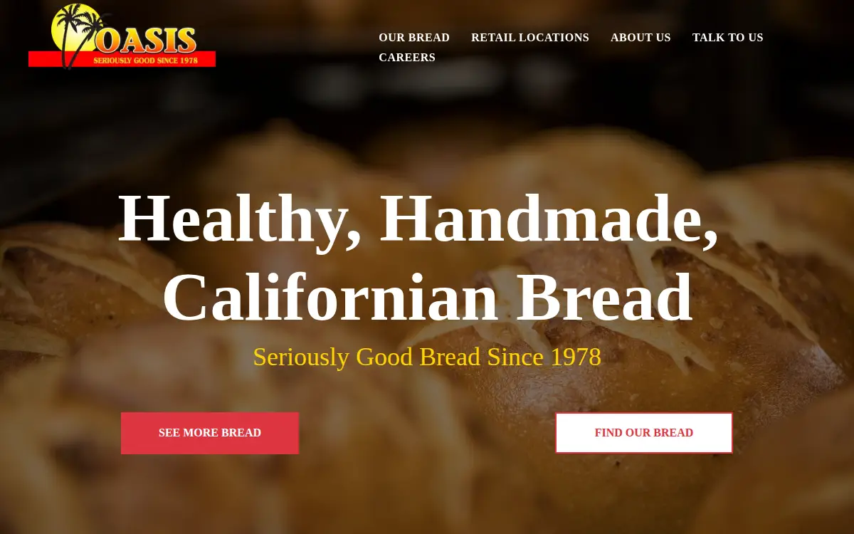 Homepage of Healthbreads, INC.