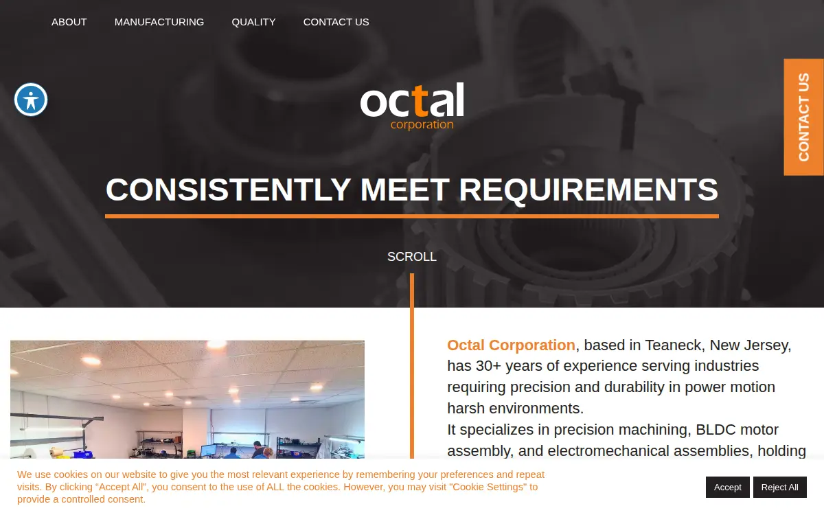Homepage of Octal Corporation