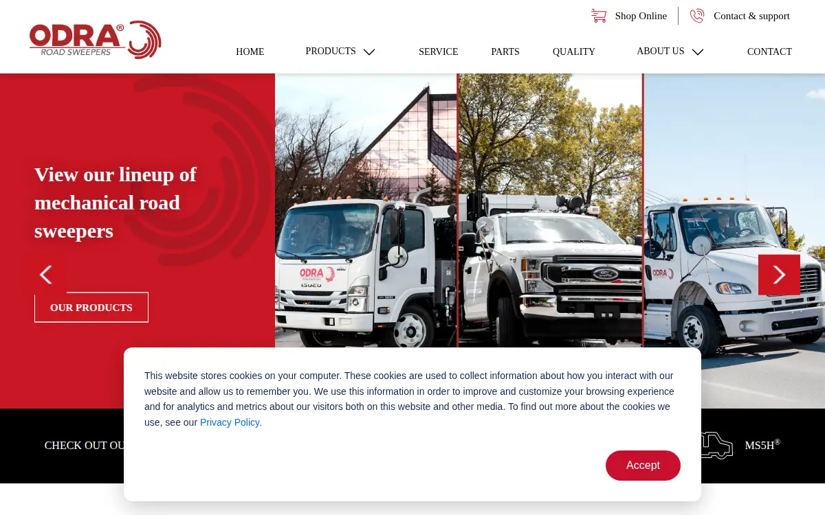 Homepage of Odra LLC