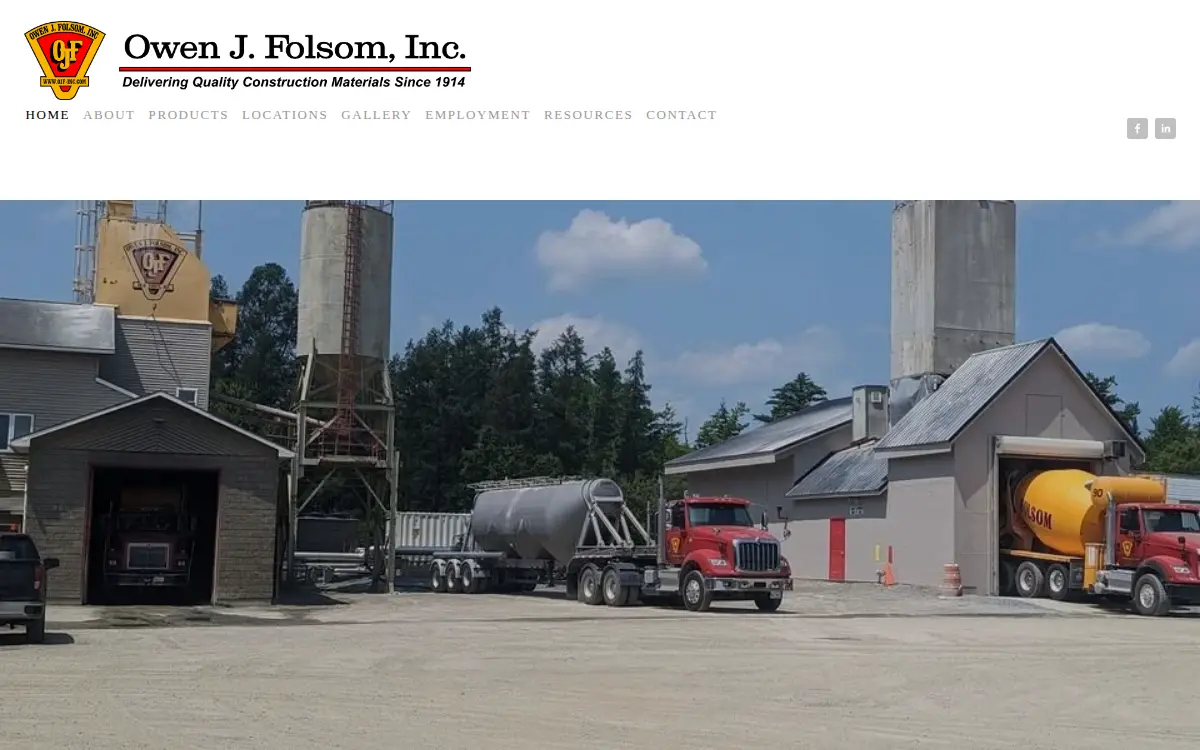Homepage of Owen J. Folsom, INC.