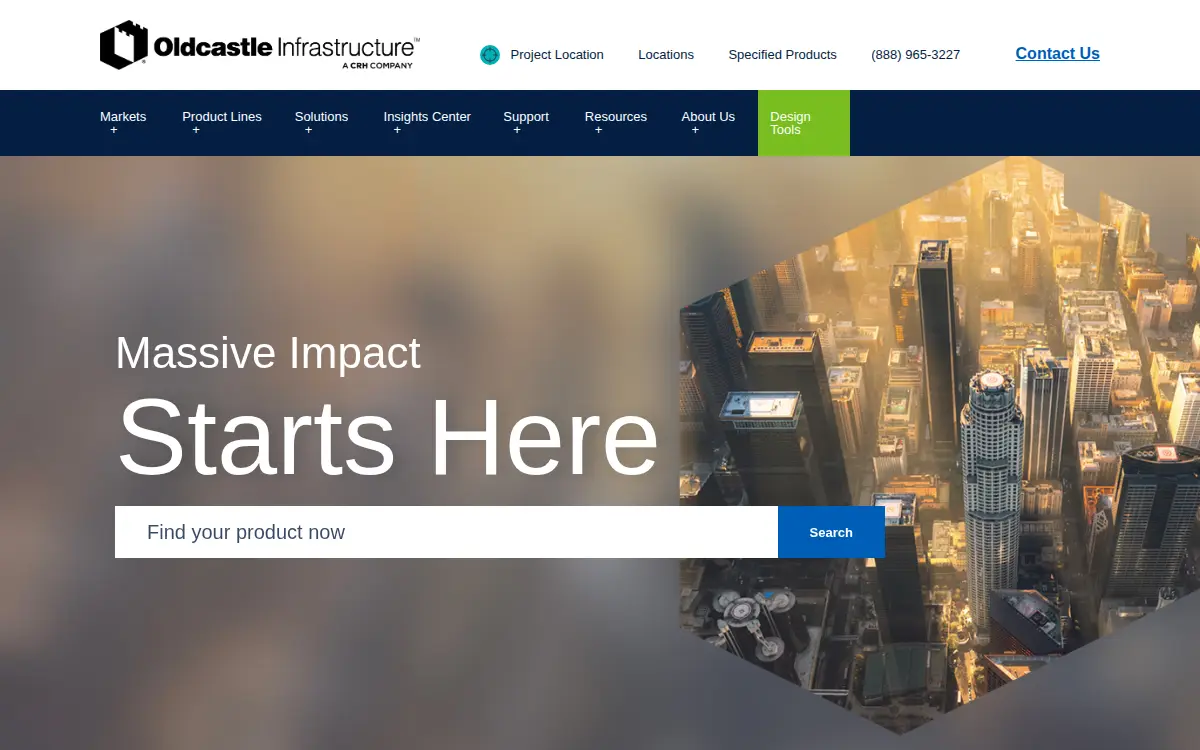 Homepage of Oldcastle Infrastructure, INC.