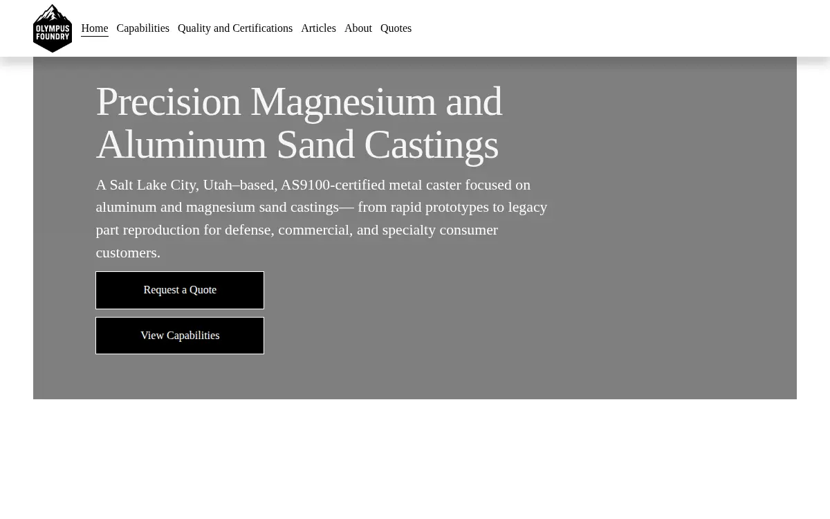 Homepage of Olympus Engineering and Design Works, INC