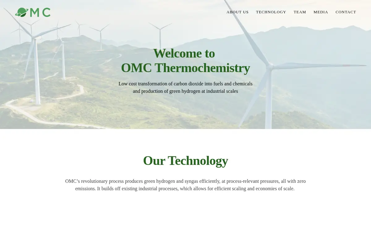Homepage of Omc Hydrogen, INC.