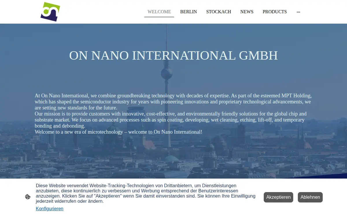Homepage of On Nano International INC