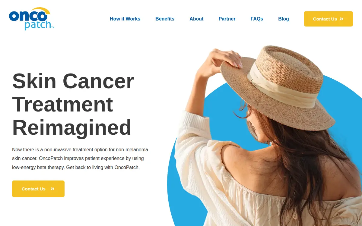 Homepage of Oncopatch, INC