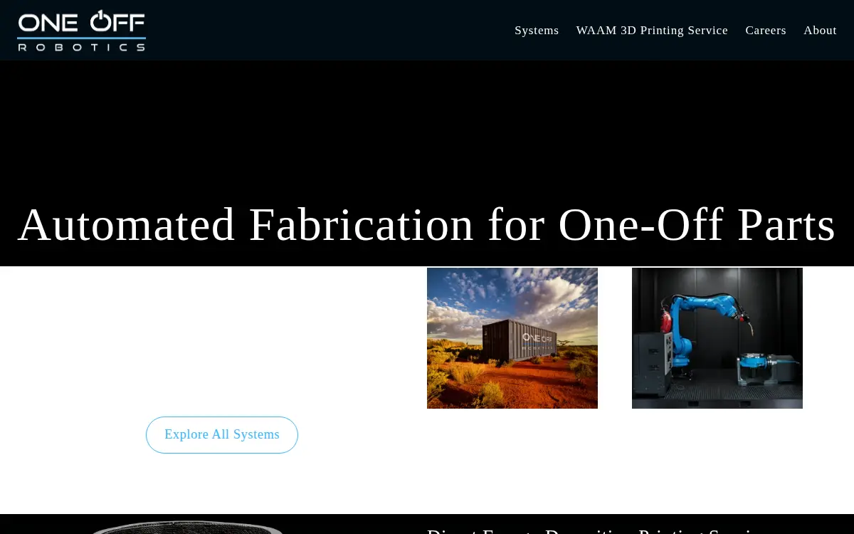 Homepage of One Off Robotics LLC