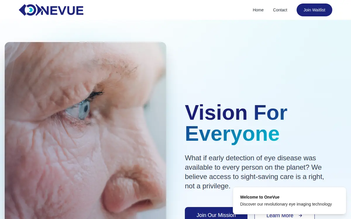 Homepage of Onevue INC.