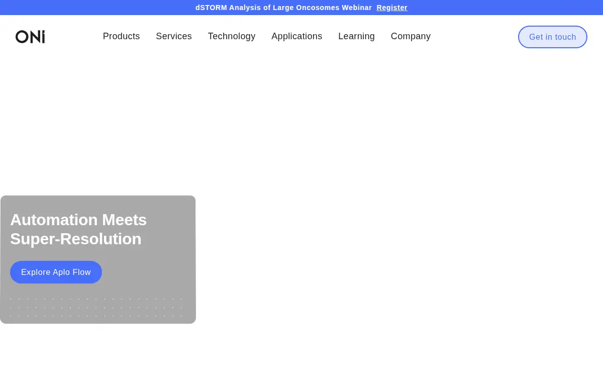 Homepage of Oxford Nanoimaging INC