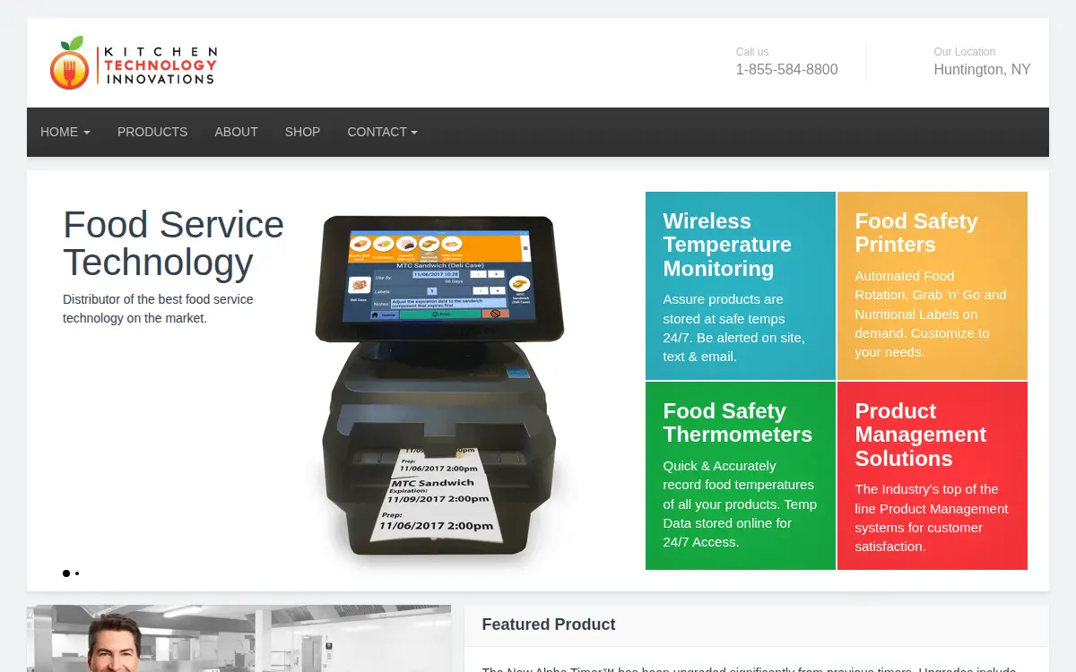 Homepage of Kitchen Technology Innovation Supply INC.