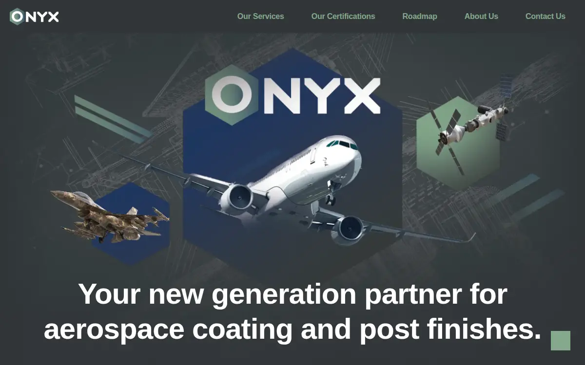 Homepage of Onyx Specialty Processing