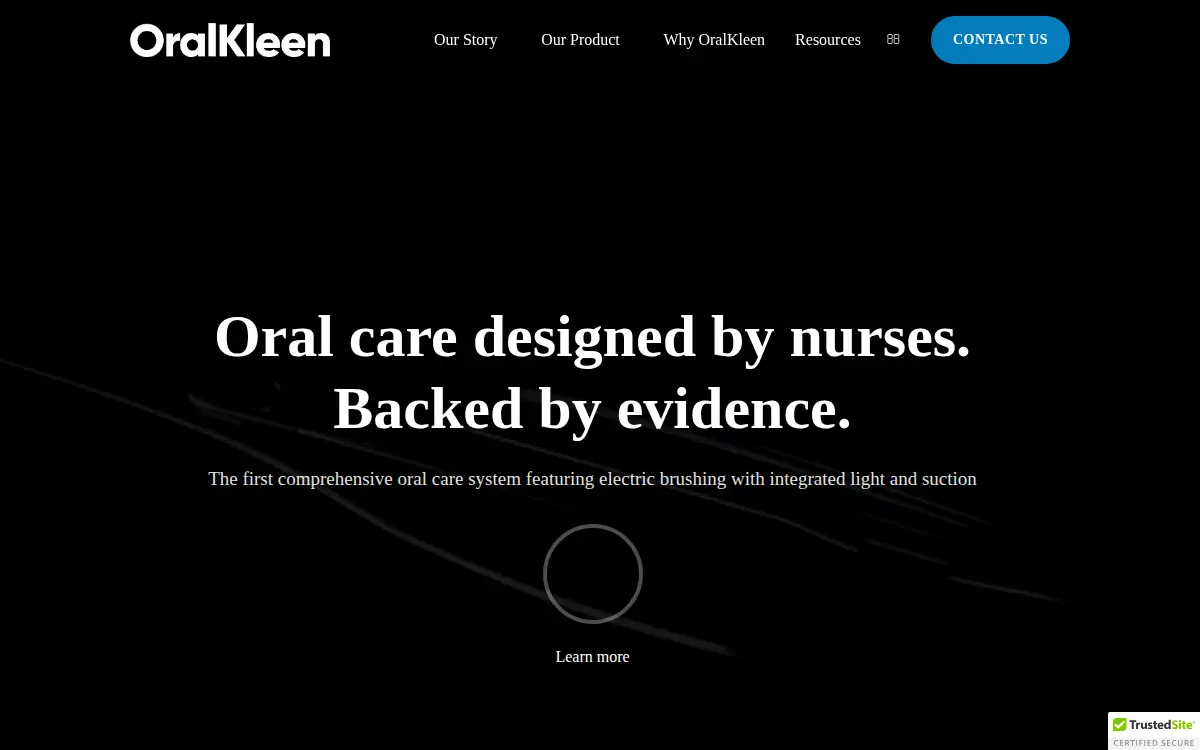 Homepage of Oralkleen, LLC