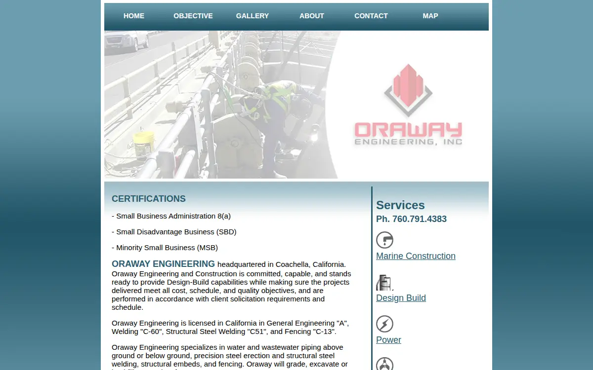 Homepage of Oraway Engineering INC