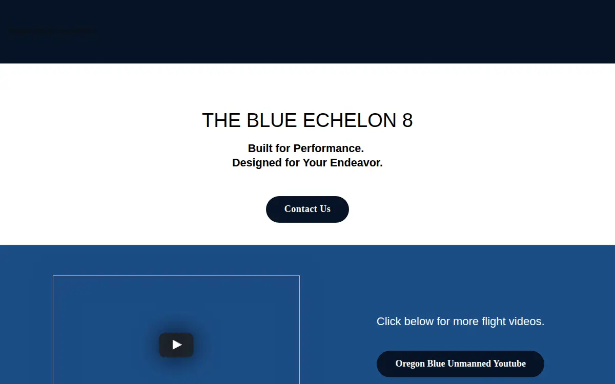 Homepage of Oregon Blue Unmanned LLC