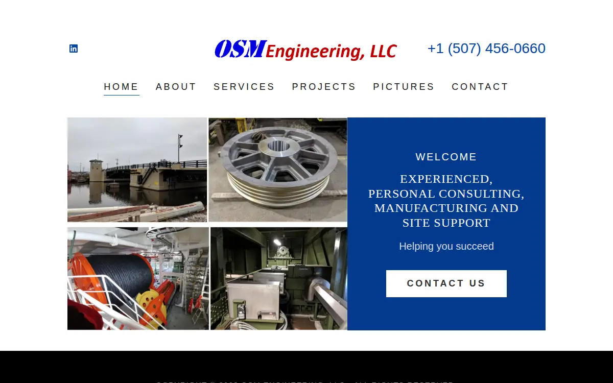 Homepage of Osm Engineering L. L. C