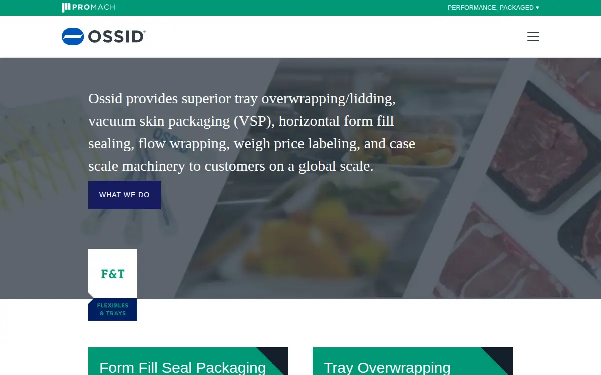 Homepage of Ossid LLC