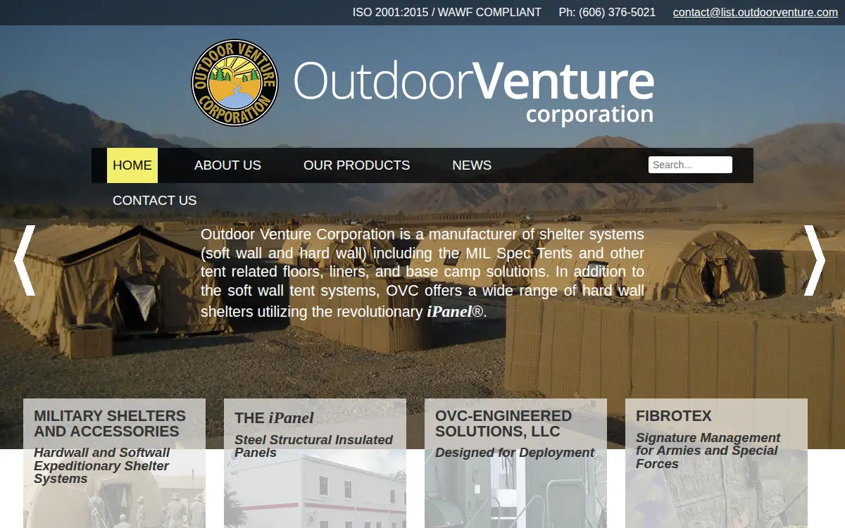 Homepage of Ovc-engineered Solutions LLC