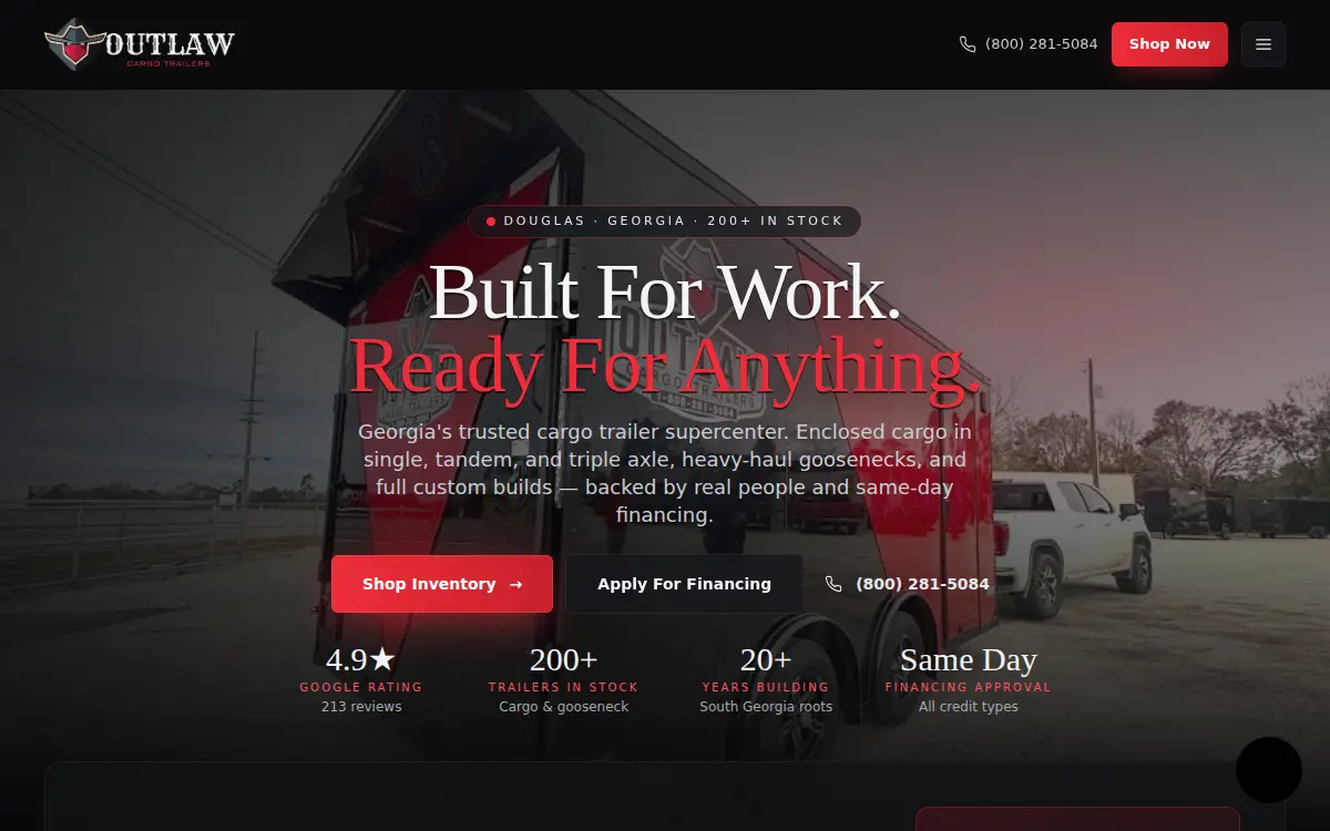 Homepage of Good Ole Boys, LLC