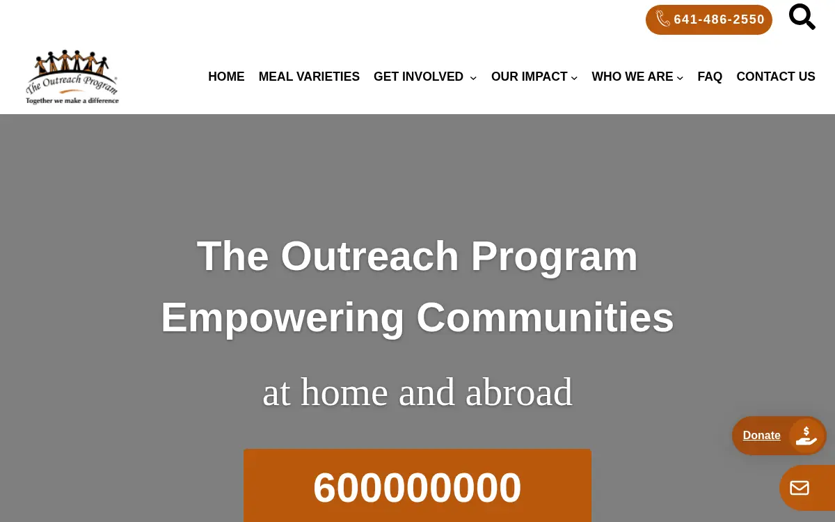 Homepage of Outreach, INC.