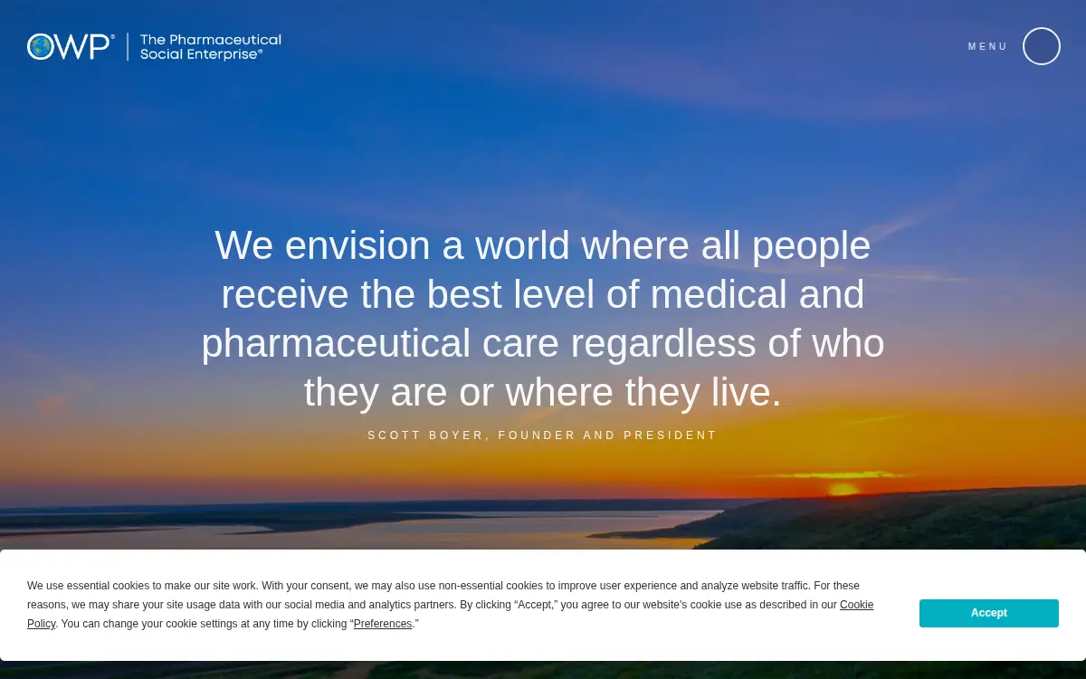 Homepage of Owp Pharmaceuticals, INC.