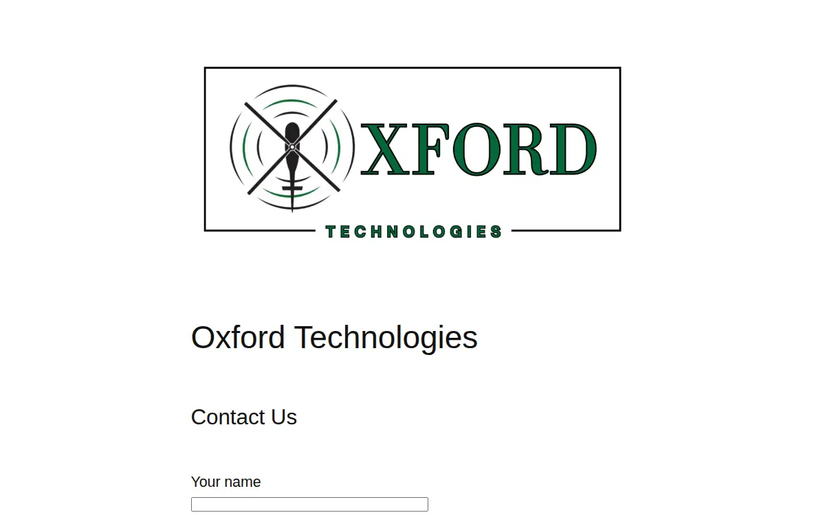 Homepage of Oxford Technologies CORP
