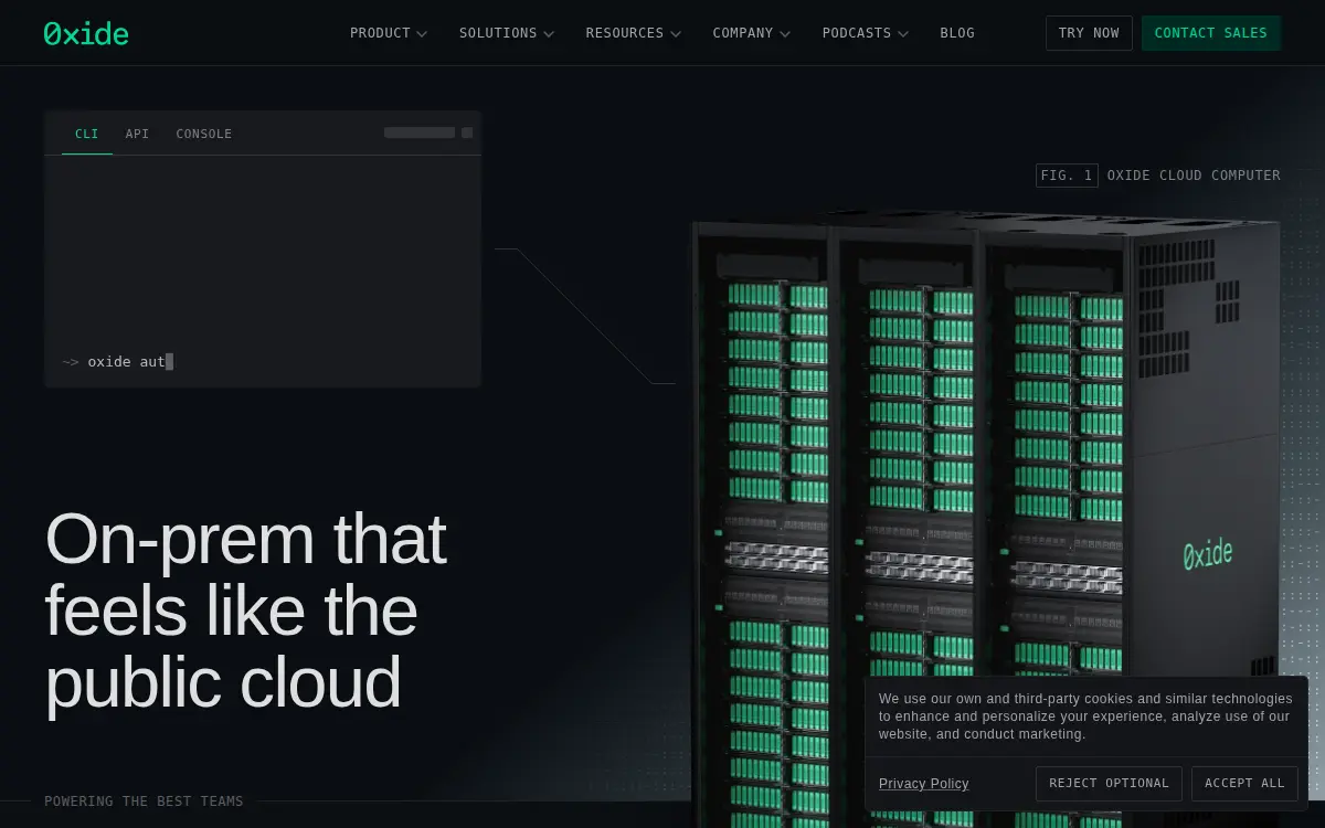 Homepage of Oxide Computer Company