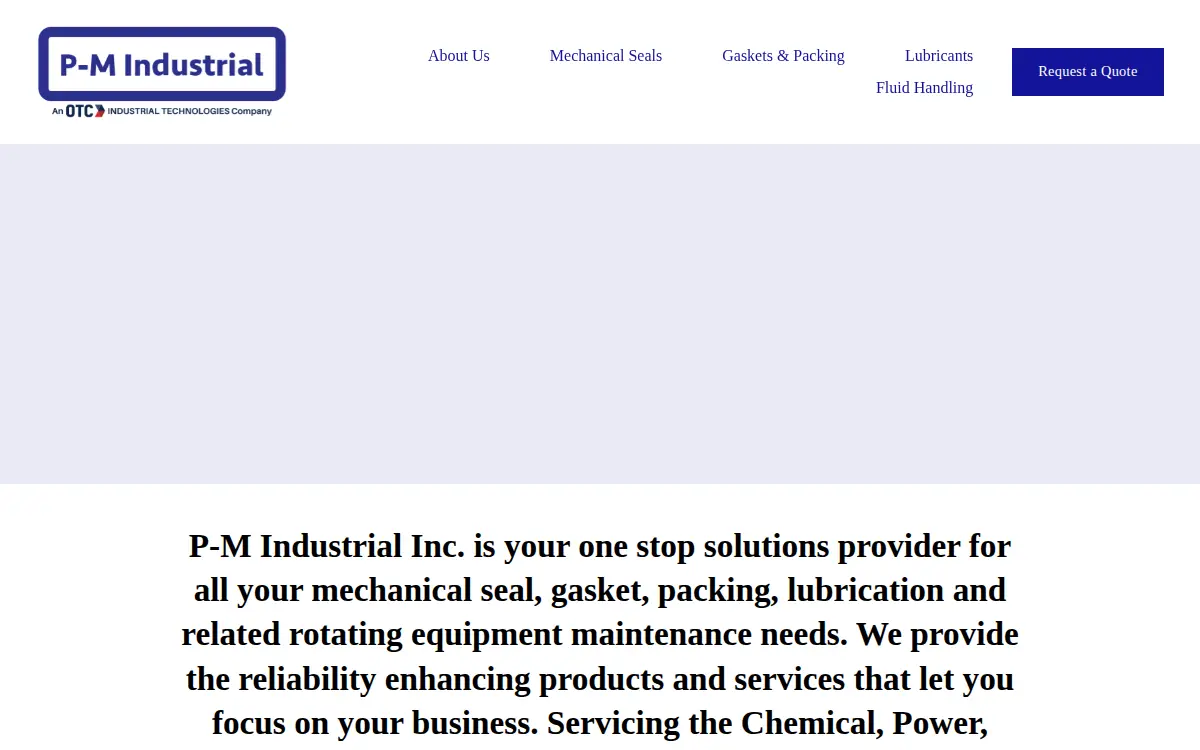 Homepage of P-m Indistrial, INC