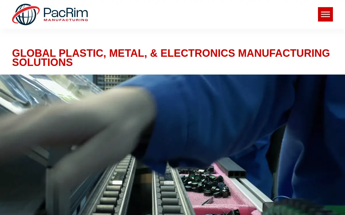 Homepage of Pacrim Manufacturing, INC