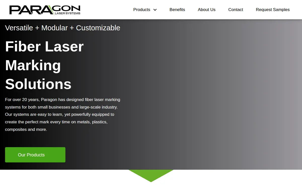 Homepage of Paragon Laser Systems, Llc, a Daughter Series of Wsb Solutions, LLC