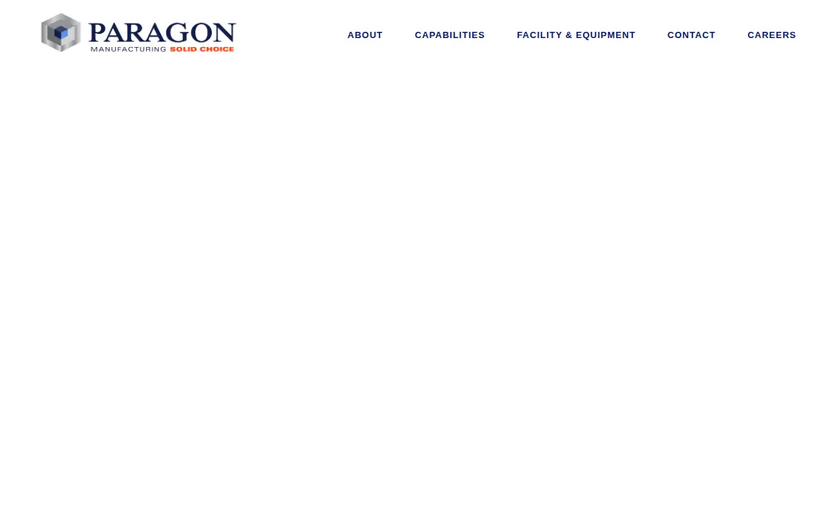 Homepage of Paragon Mfg., INC.
