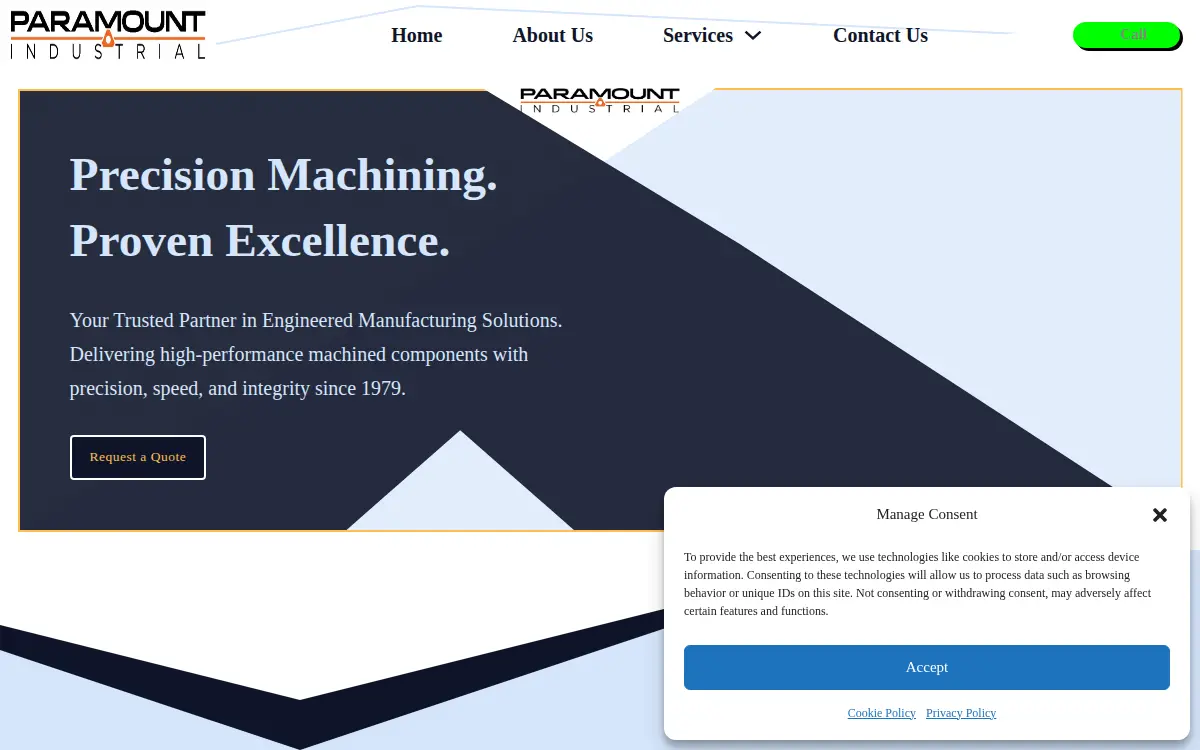 Homepage of Paramount Industrial INC